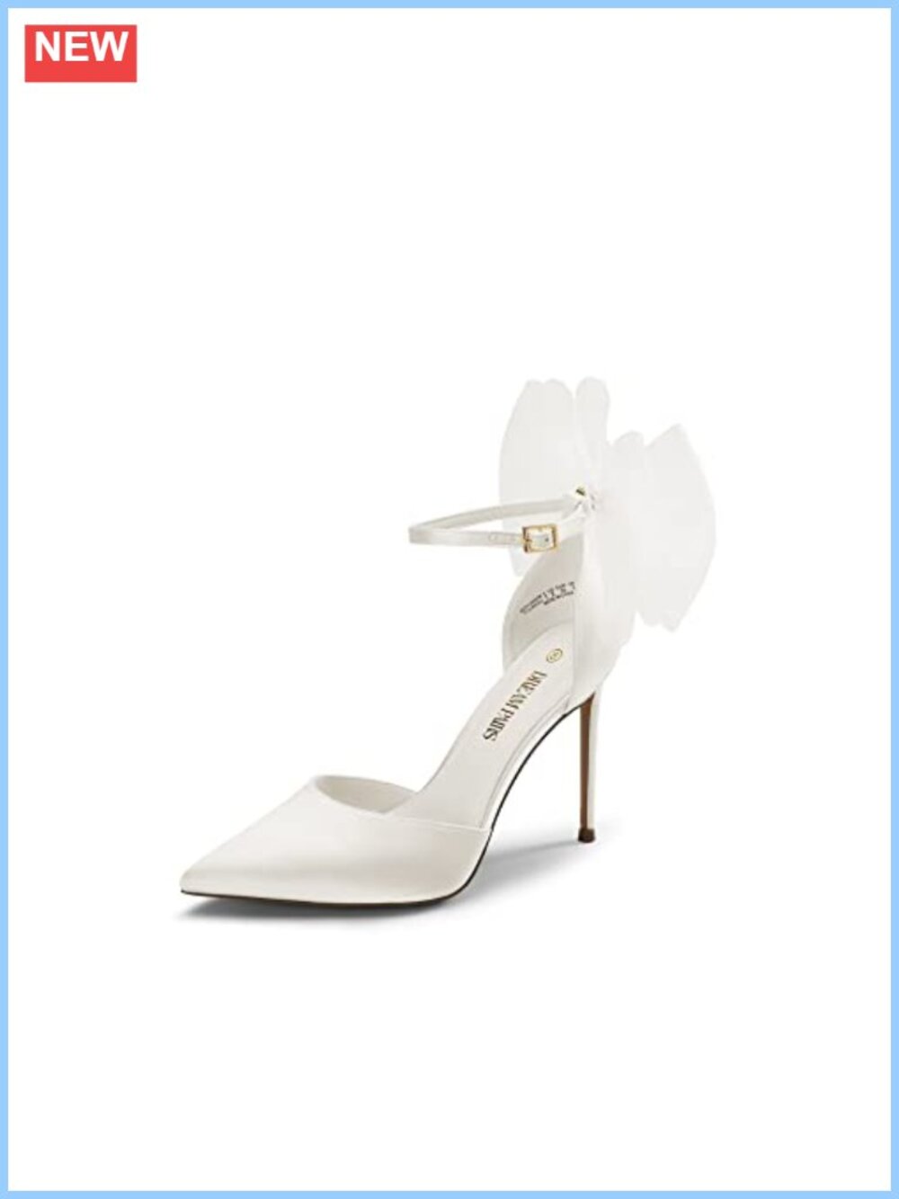Strappy Stiletto Heels Mesh Bows Ankle Strap D'Orsay Dress Pumps